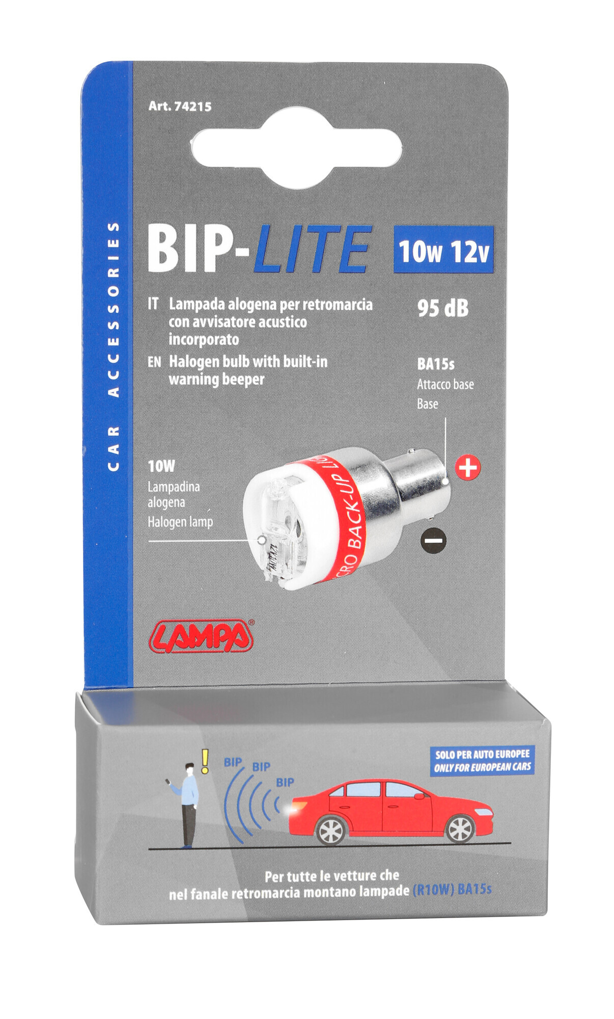 Bip-Lite I, Lampadina retromarcia con avvisatore acustico - 12V - immagine 2