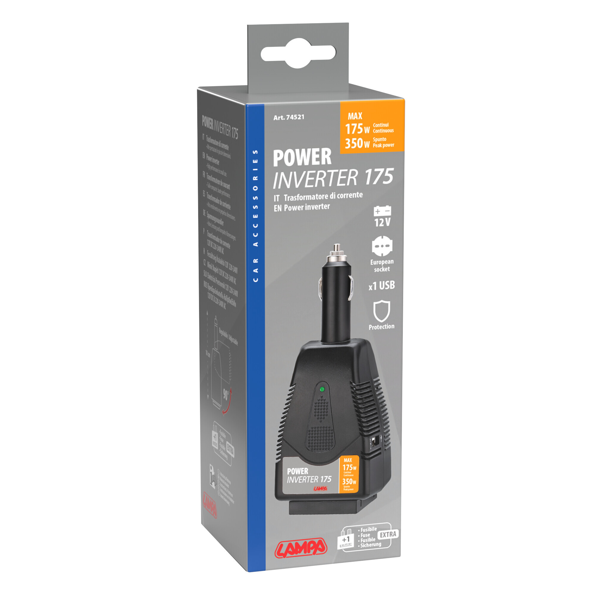 Power Inverter 175, trasformatore 12V > 220V - immagine 4