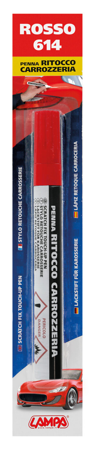 Penna ritocco carrozzeria - Rosso - 614