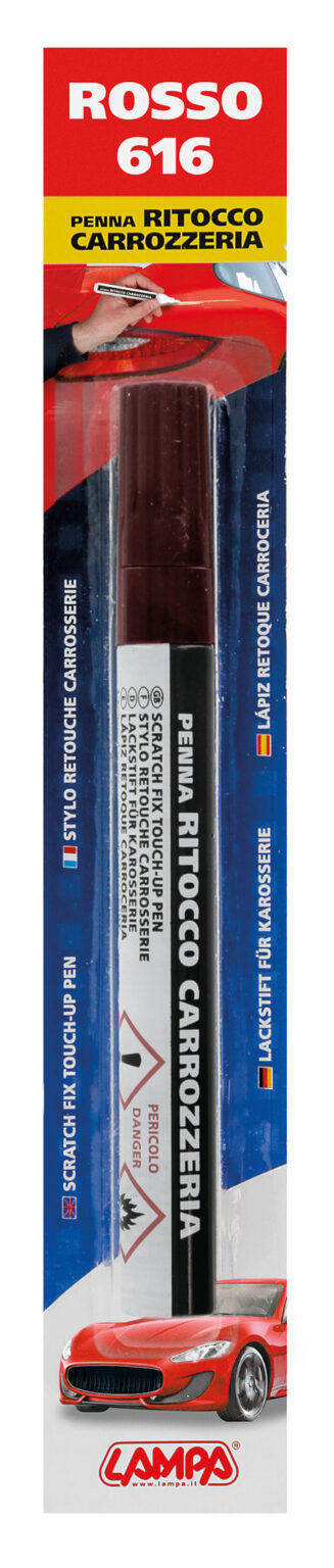 Penna ritocco carrozzeria - Rosso - 616