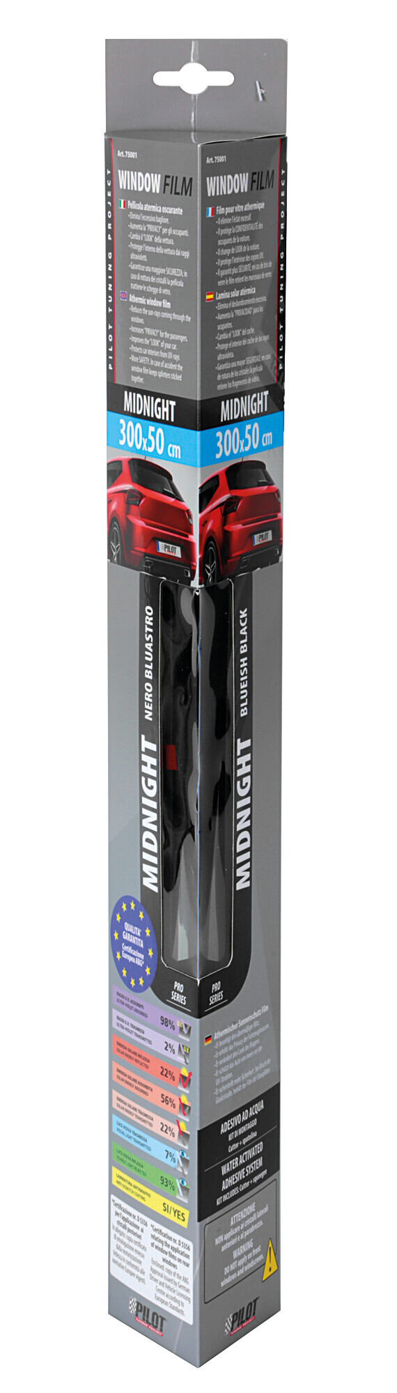 Midnight, pellicola oscurante - 300x50 cm - Nero bluastro - immagine 2