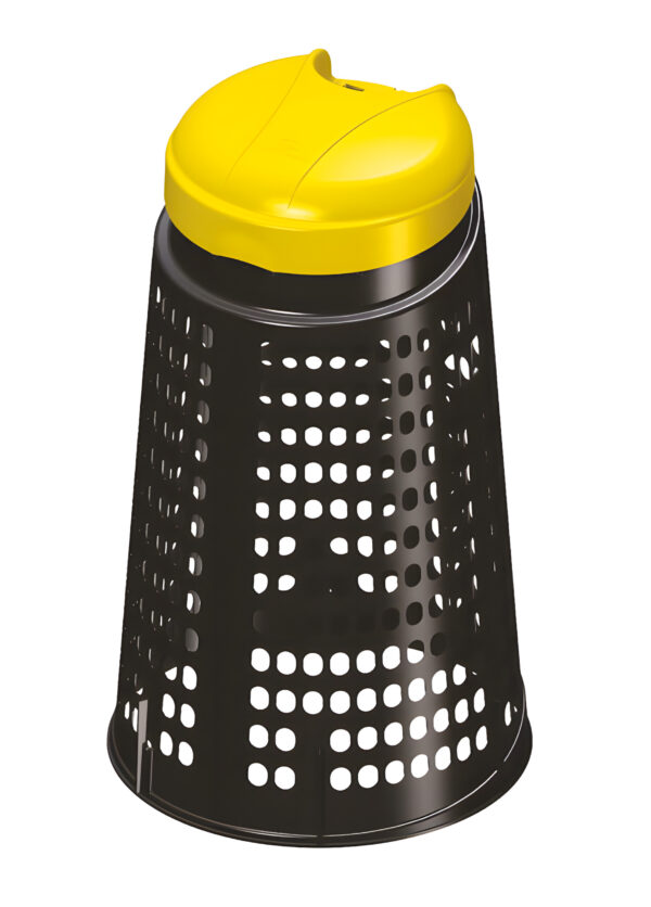 Trespolo grigliato in polipropilene, 110 L - Giallo