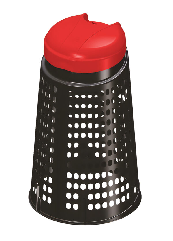 Trespolo grigliato in polipropilene, 110 L - Rosso