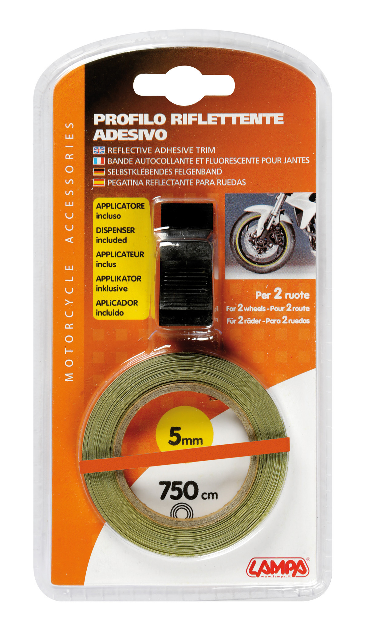 Profilo riflettente adesivo - Arancio - immagine 2