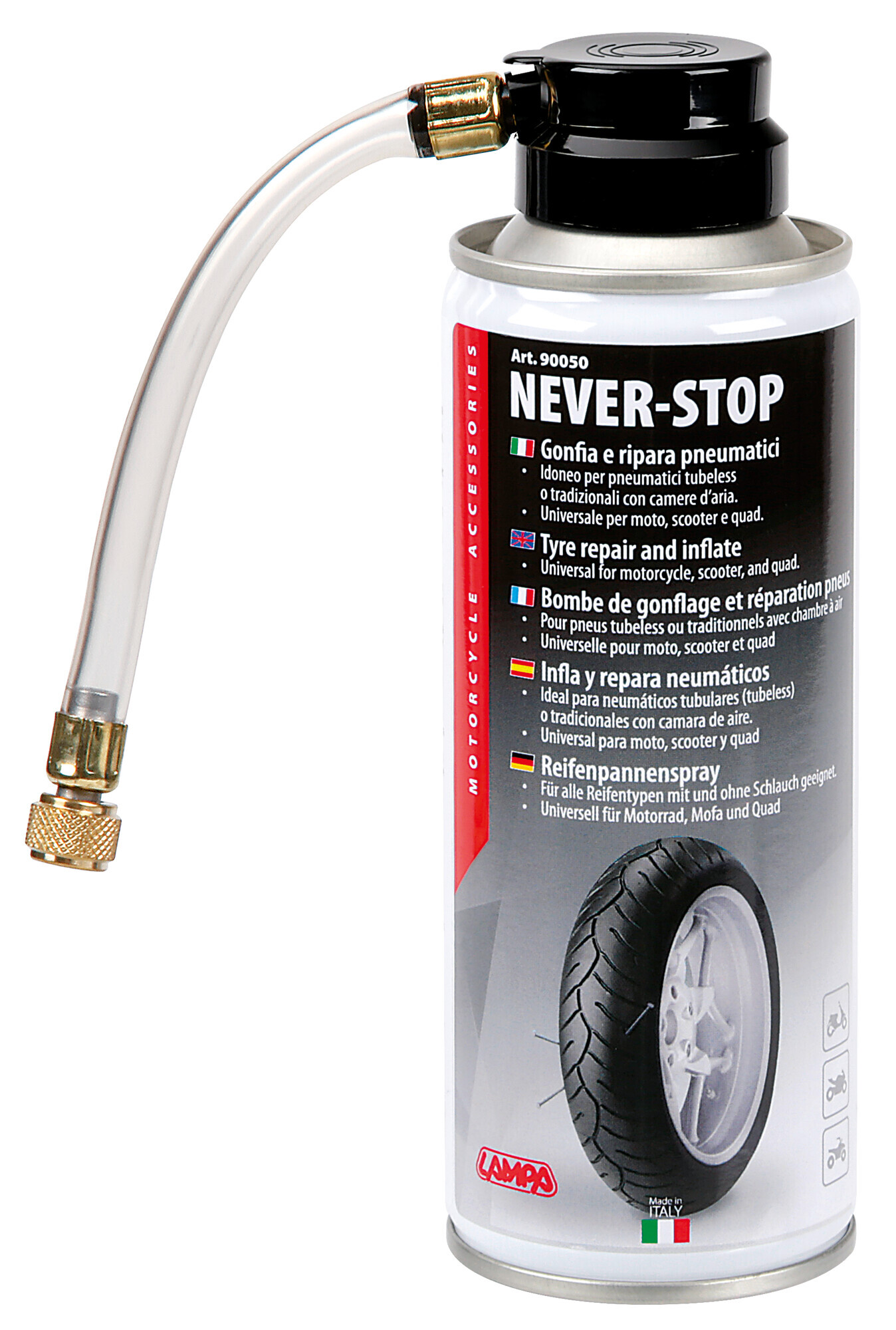 Never Stop, gonfia e ripara pneumatici - 200 ml