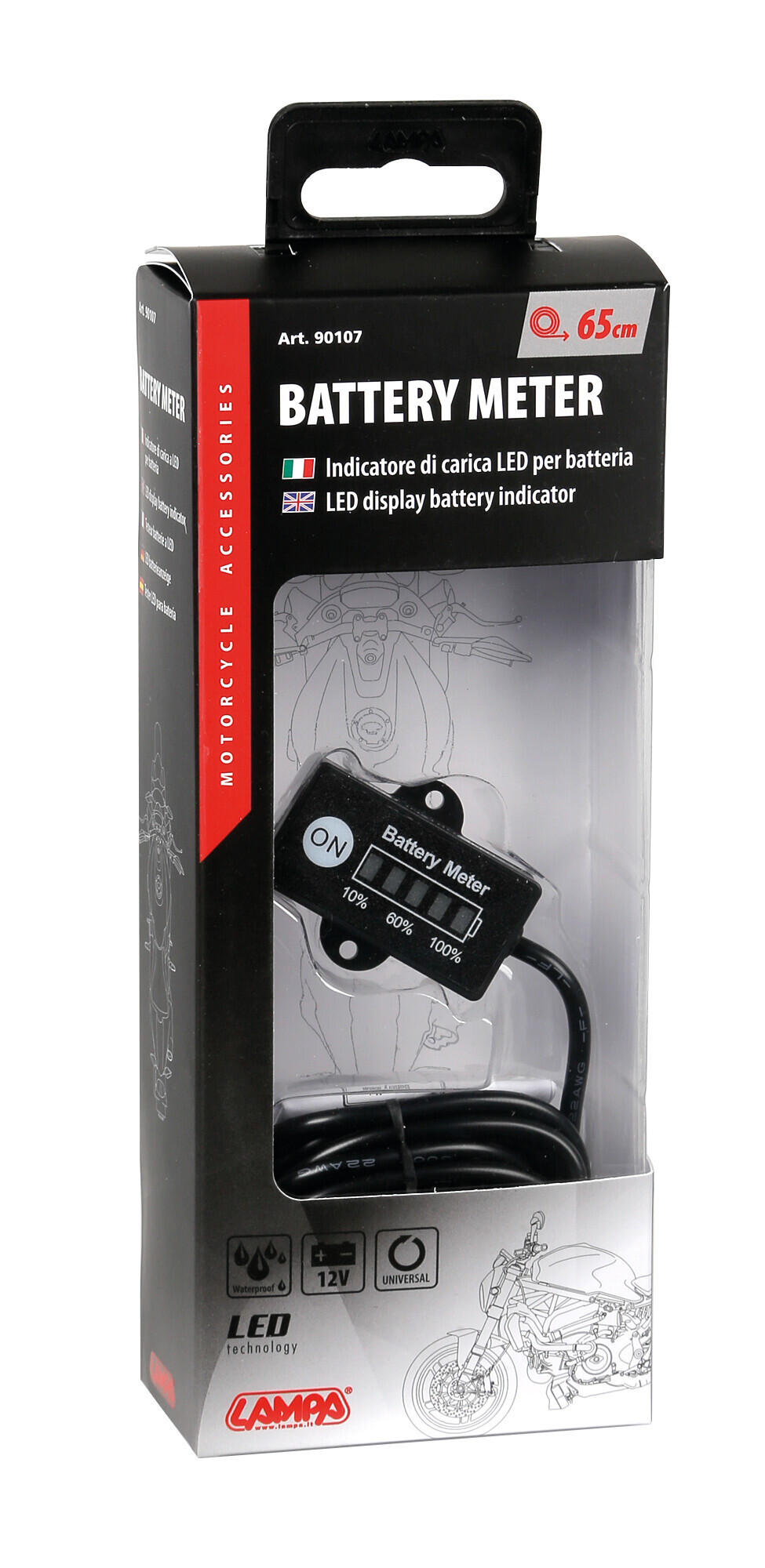 Indicatore di carica a Led per batteria, 12V - immagine 3