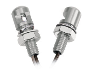 Set 2 viti con Led a luce blu - Alluminio