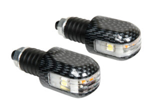 Stabilizzatori manubrio con Led, 12V - Carbon