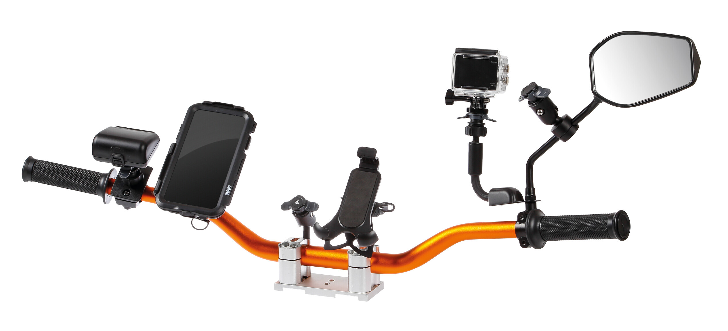 Display da banco, manubrio con riser per esposizione prodotti moto - immagine 2