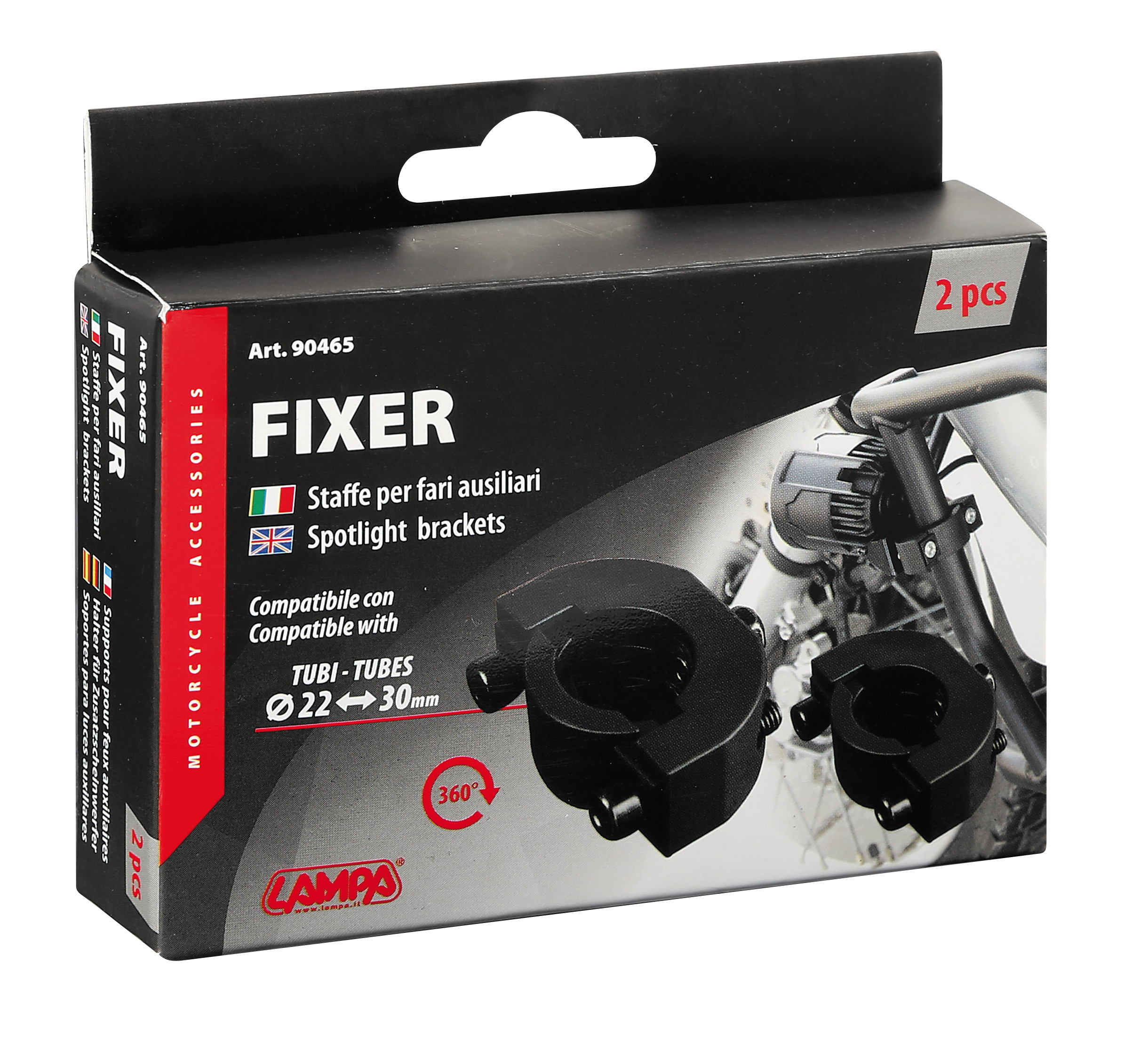 Fixer, coppia staffe per fari ausiliari - immagine 4