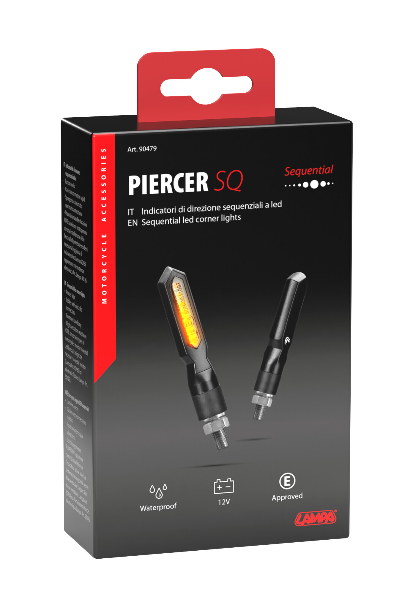 Piercer SQ, indicatori di direzione a led sequenziale - 12V LED - immagine 2