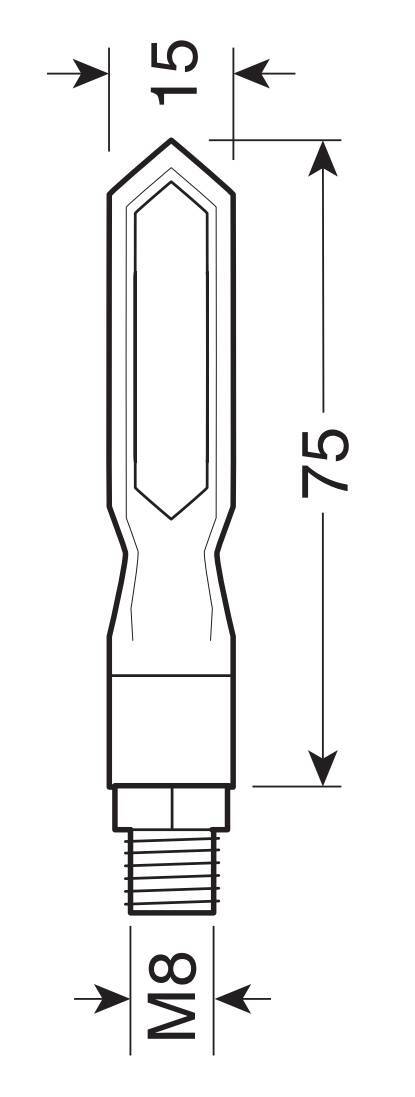 Piercer SQ, indicatori di direzione a led sequenziale - 12V LED - immagine 3