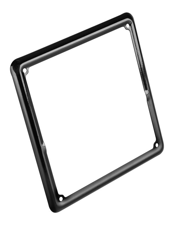 Cornice targa moto in acciaio - Nero