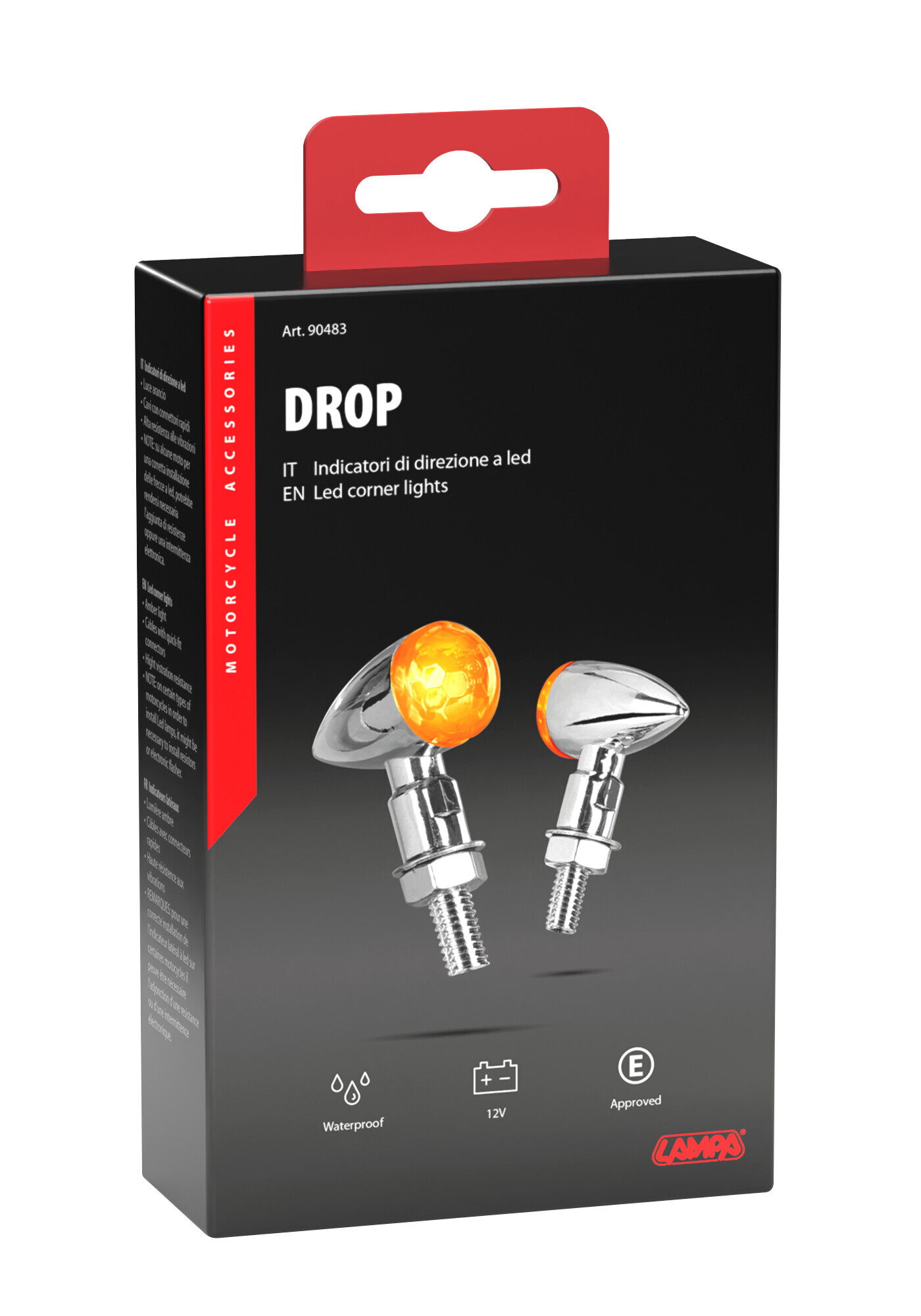 Drop, indicatori direzione a Led - Cromo - immagine 3