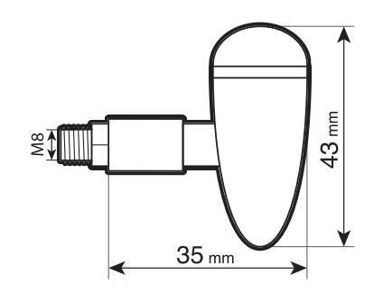 Drop, indicatori direzione a Led - Cromo - immagine 4