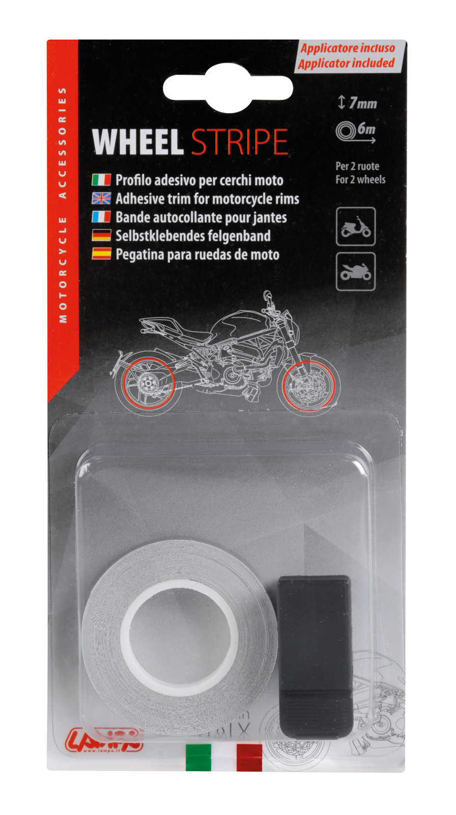 Wheel Stripe Racing, profilo adesivo per cerchi ruota - Argento 2 Wheel Stripe Racing, profilo adesivo per cerchi ruota - Argento - immagine 2