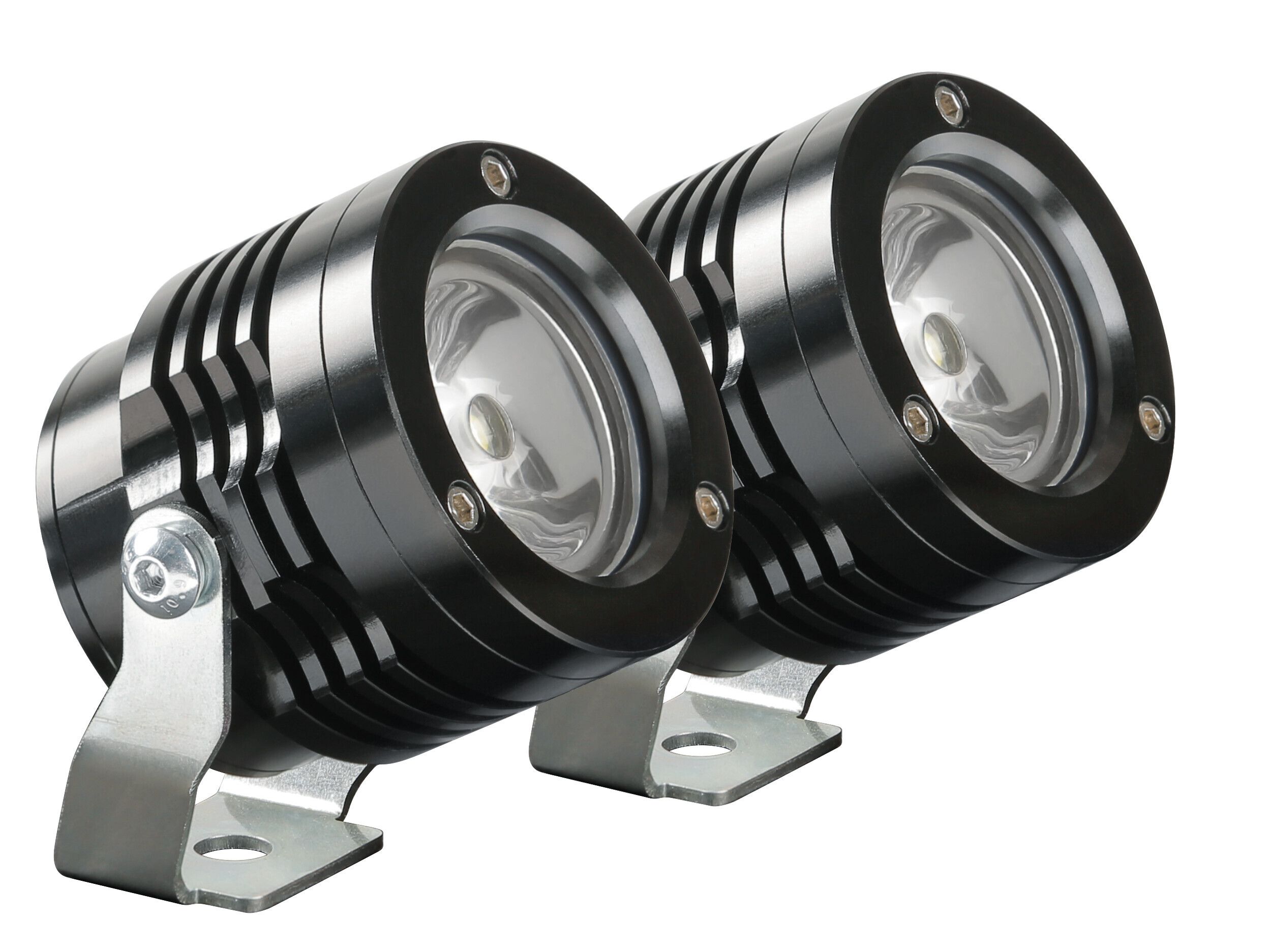 O-Lux, coppia fari ausiliari a led, 12V - Nero