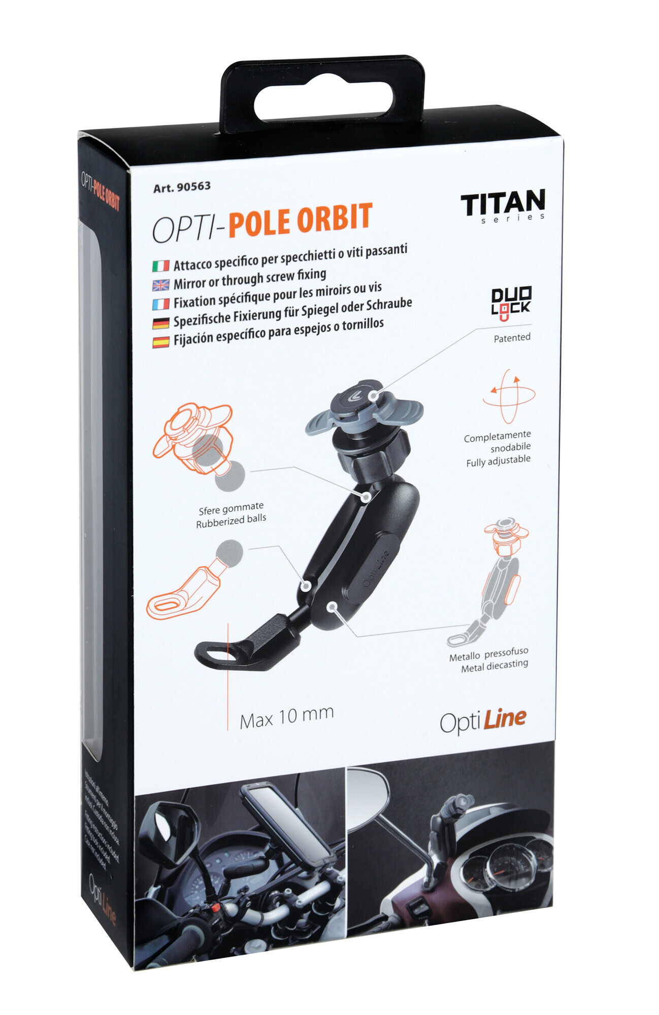 Titan Pole Orbit, supporto a braccio snodato con attacco per specchietti e viti passanti 7 Titan Pole Orbit, supporto a braccio snodato con attacco per specchietti e viti passanti - immagine 7