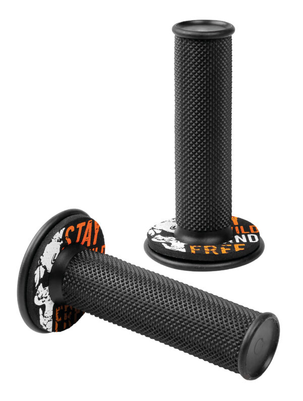 Donut Off-Road Grips, manopole universali - Nero - Arancione