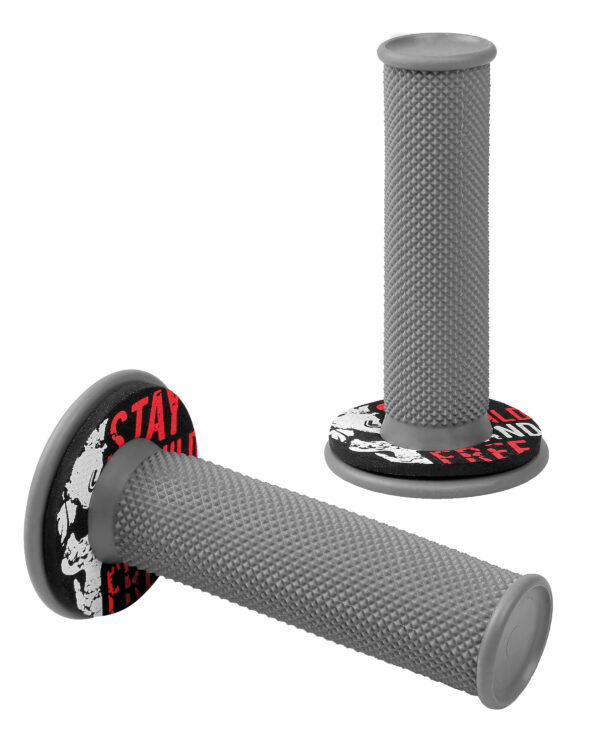 Donut Off-Road Grips, manopole universali - Grigio - Rosso