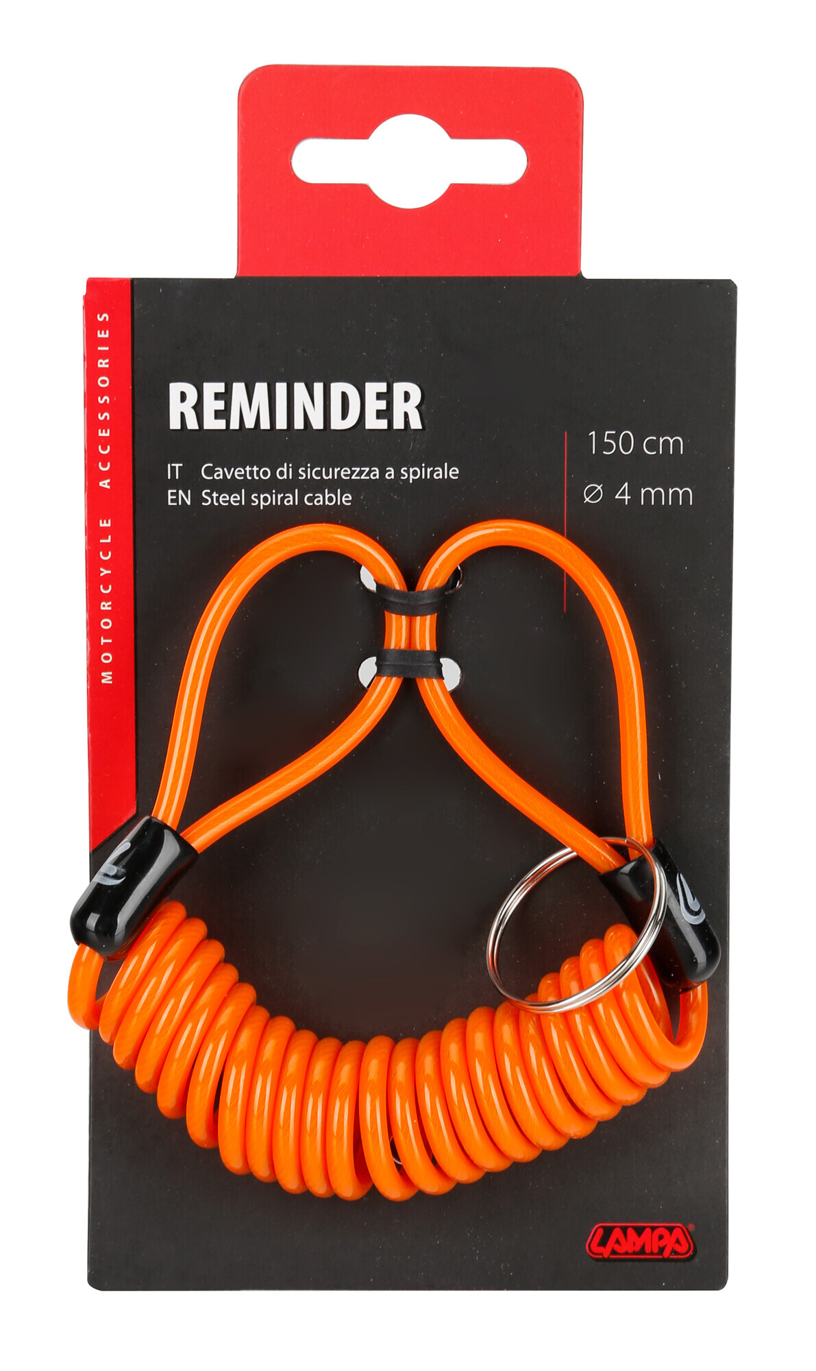 Reminder, cavetto di sicurezza a spirale - Arancio - immagine 2