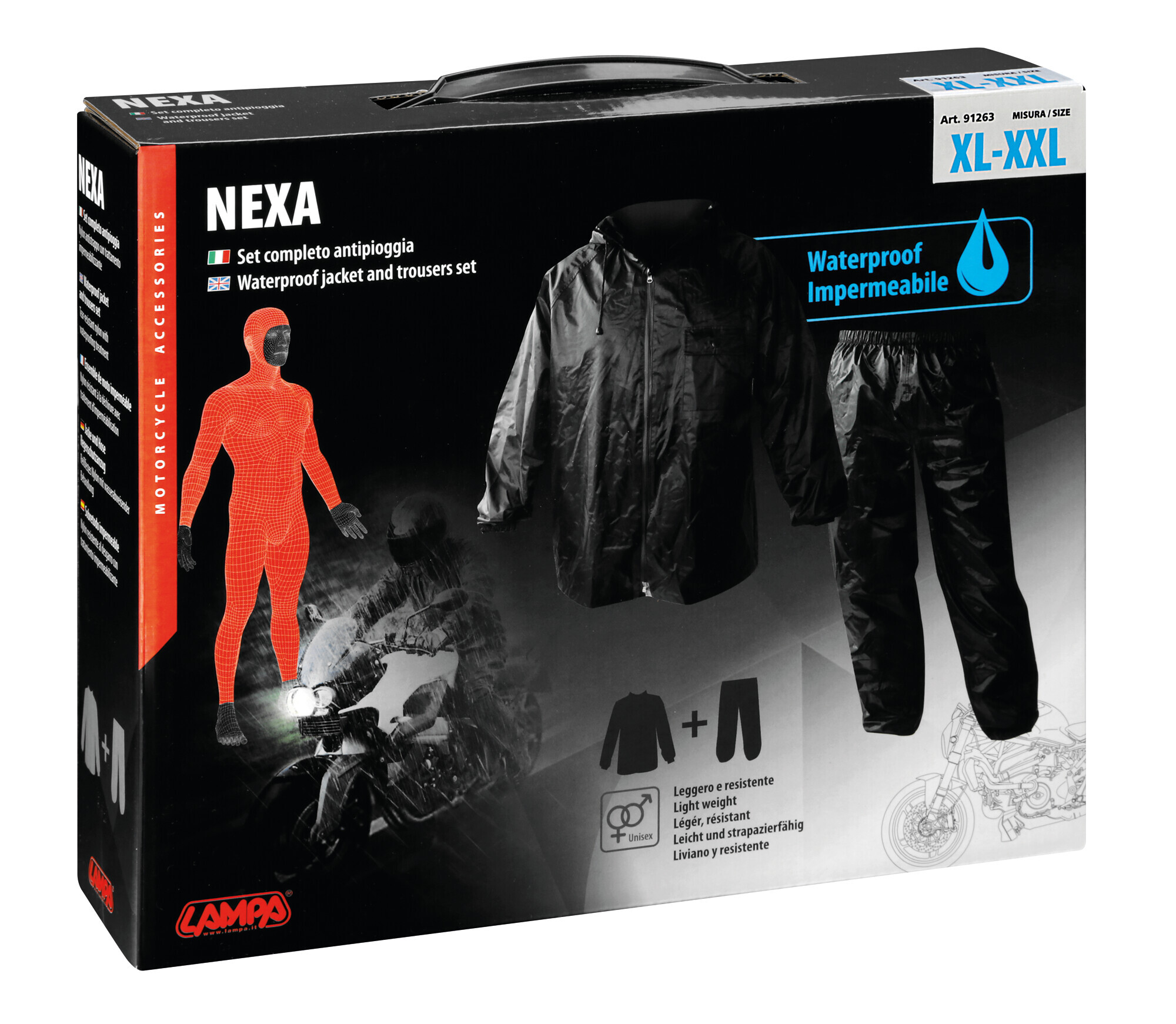 Nexa, completo antipioggia giacca e pantalone - 2 (XL-XXL) - immagine 3