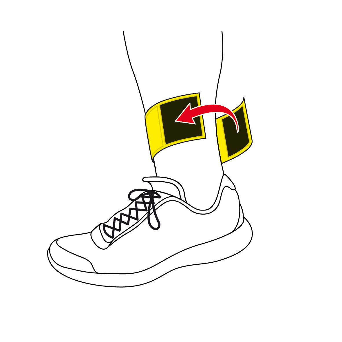 Fluoband 2, fascia riflettente - Giallo 4 Fluoband 2, fascia riflettente - Giallo - immagine 4