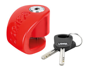 Stone XS, lucchetto bloccadisco - Perno Ø 5,5 mm - Rosso