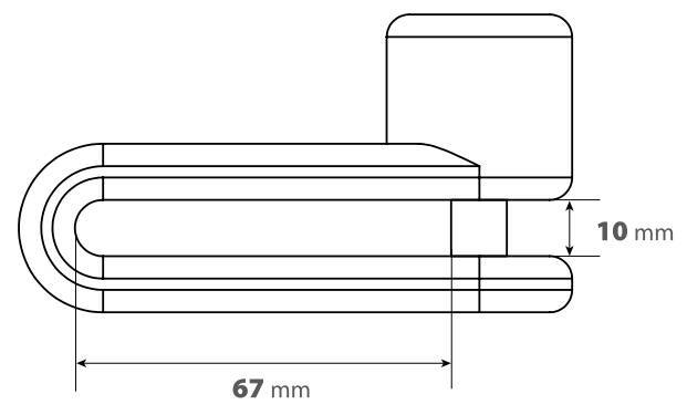 Pinch XL, lucchetto bloccadisco - Perno Ø 10 mm - Rosso - immagine 3