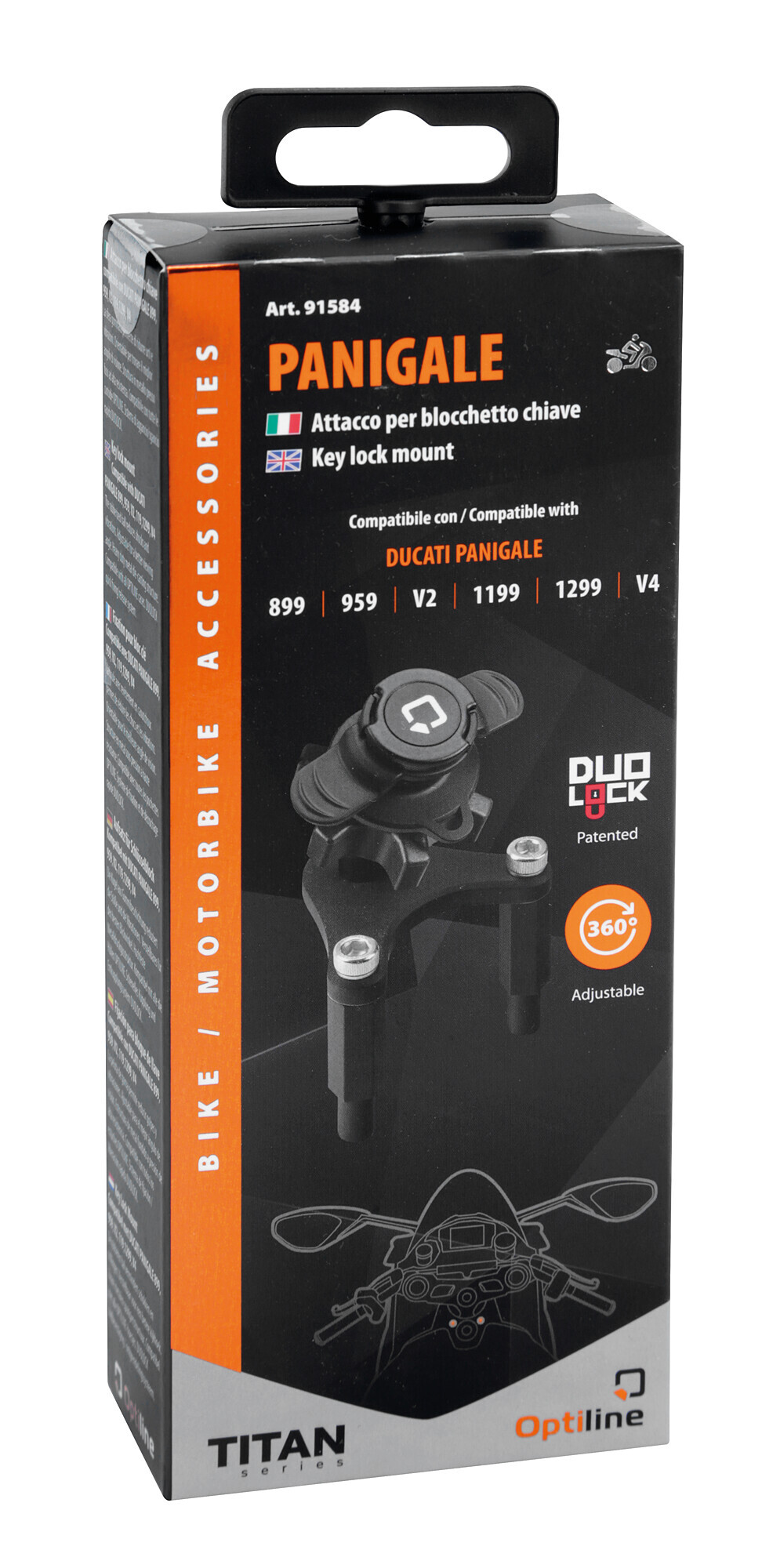 Panigale, attacco per blocchetto chiave compatibile con Ducati Panigale 899, 959, V2, 1199, 1299, V4 - immagine 3