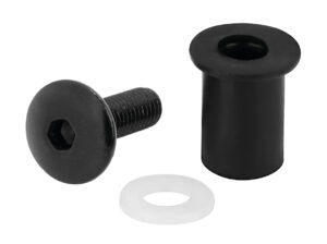 Screen Fit-Kits, kit dadi gommati con viti e rondelle (5 MA) - 10 pz - Nero