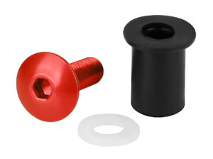 Screen Fit-Kits, kit dadi gommati con viti e rondelle (5 MA) - 10 pz - Rosso