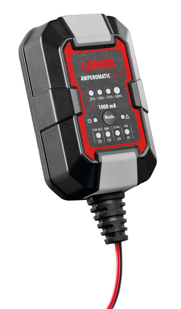 Amperomatic Bike, caricabatteria intelligente, 6/12V - 1A