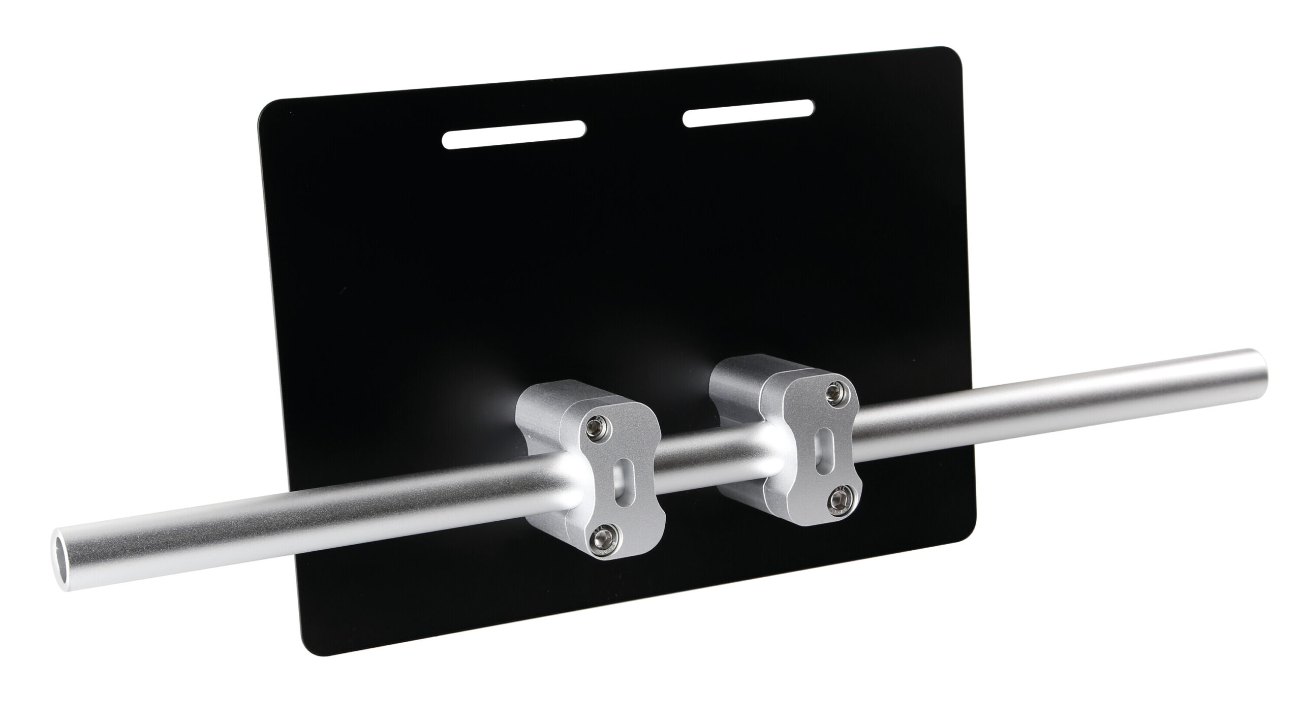 Display da gancio, manubrio con riser per esposizione prodotti moto