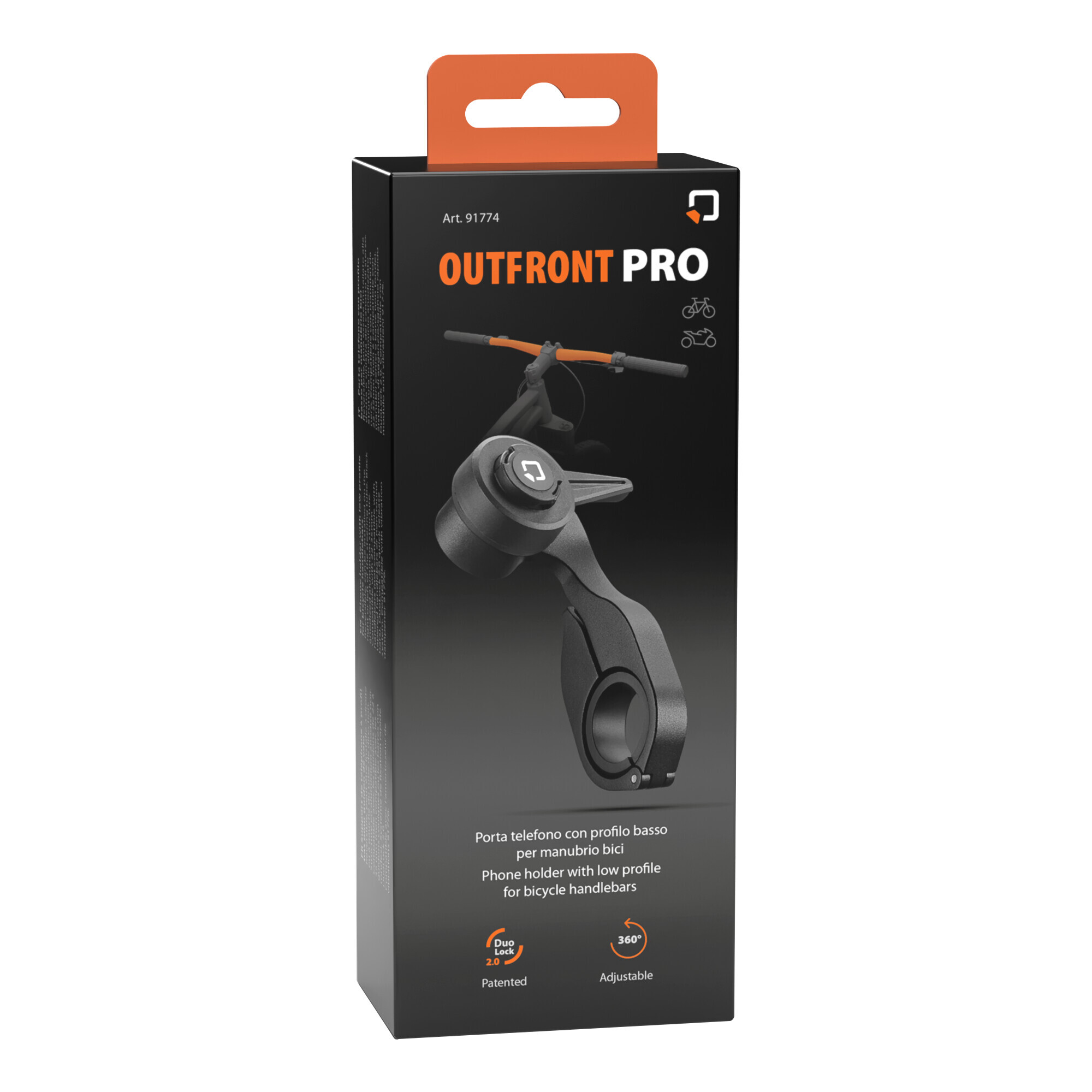 Outfront Pro, porta telefono con profilo basso per manubrio bici 2 Outfront Pro, porta telefono con profilo basso per manubrio bici - immagine 2