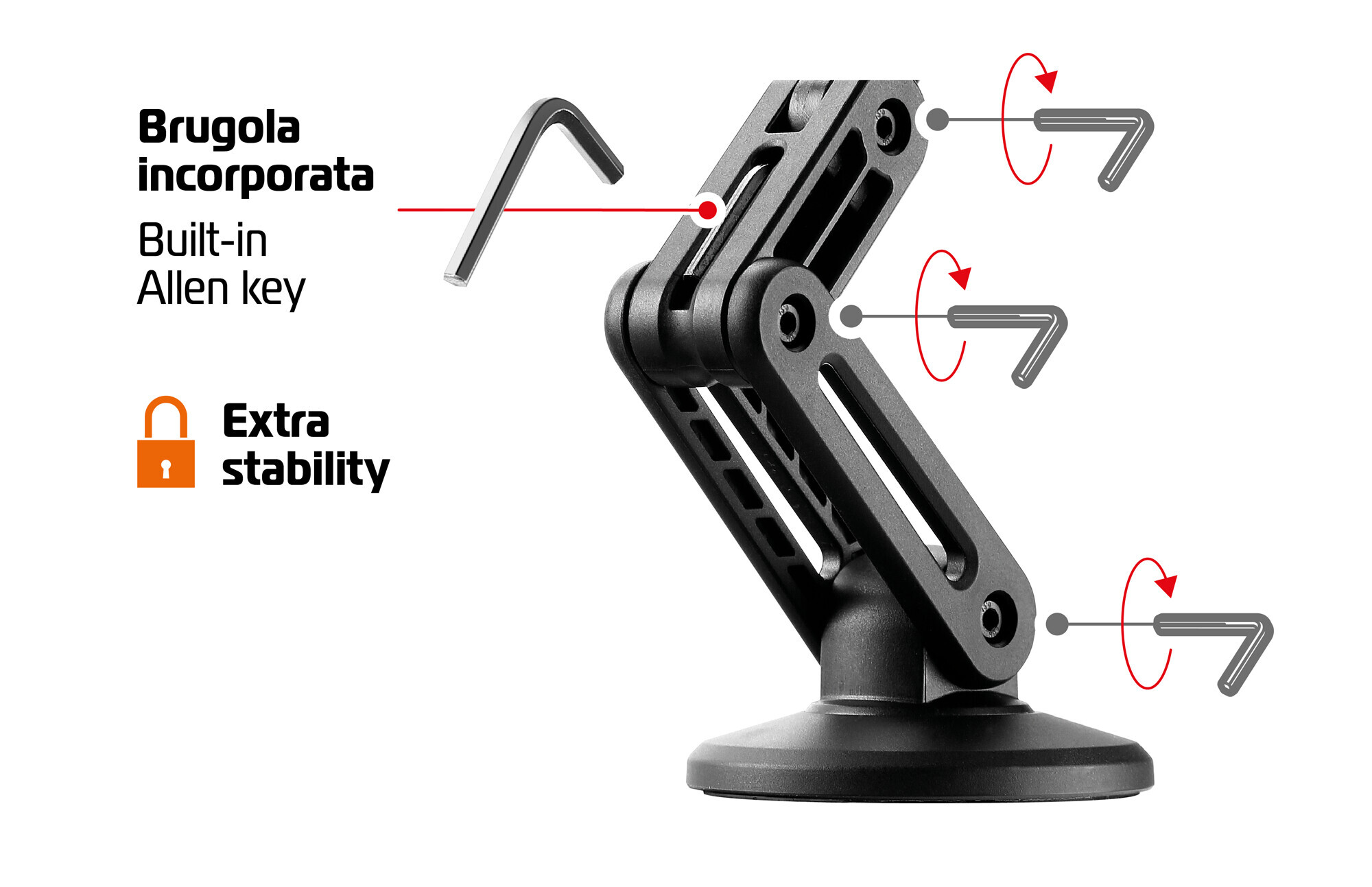 Mag Pro Fold, porta telefono magnetico con braccio orientabile e ripiegabile - immagine 3