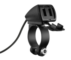 Trek, doppio caricatore usb resistente all&rsquo;acqua, 3 tipi di fissaggio -  5400 mA - 30W - 12/24V