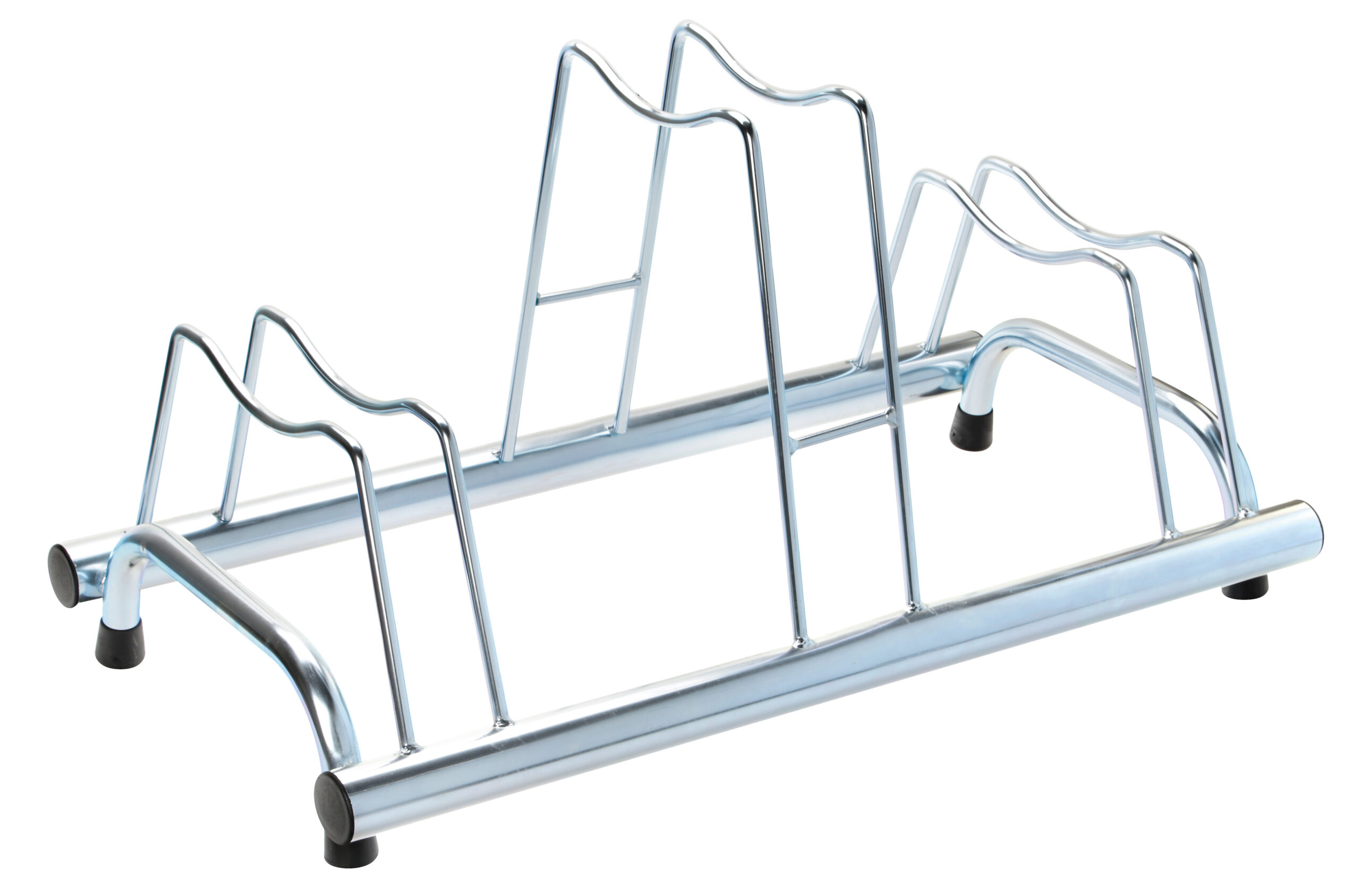 Rastrelliera portabici a 3 posti, ingressi ruota 2x6 cm e 8 cm, compatibile con freni a disco