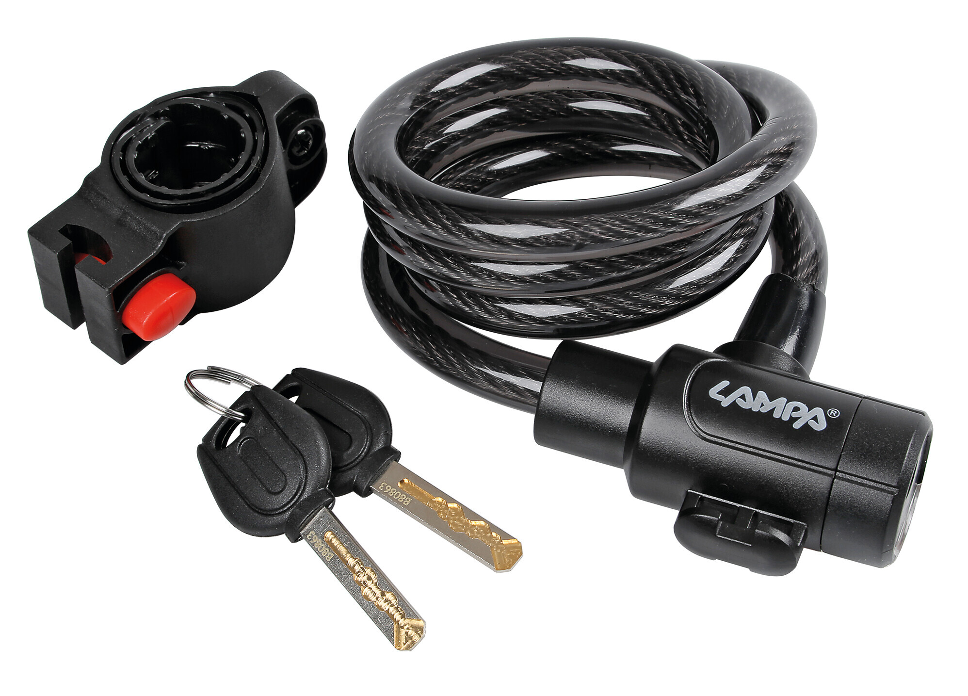 Asper, cavo antifurto in acciaio con luce Led - Ø 12 mm - 100 cm