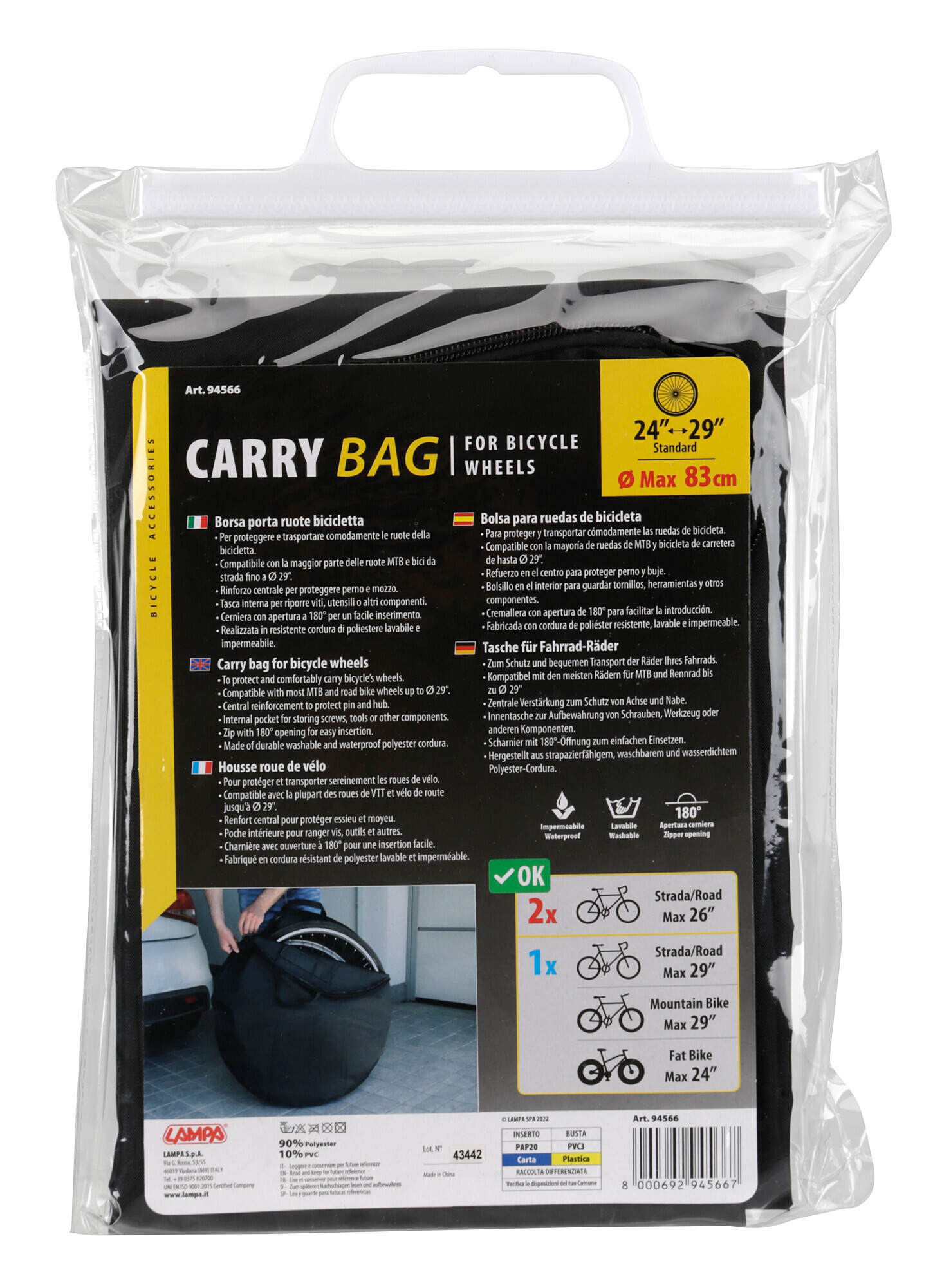 Borsa porta ruote bicicletta - immagine 3