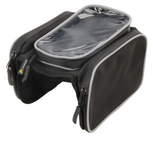 Borsa telaio a 3 comparti con porta telefono