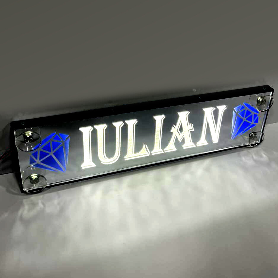 Laser Mono, tabella personalizzabile a Led, 12/24V - 100x13,5 cm - 9-11 caratteri - immagine 4