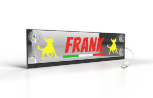 Led Mono Mirror Drive, tabella personalizzabile a Led, USB - 50x13,5 cm - 4-5 caratteri