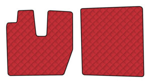 Coppia tappeti in Skeentex - Rosso - compatibile per Iveco S-Way (06/24>)