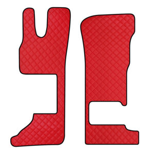 Coppia tappeti in Skeentex - Rosso - compatibile per Daf XG (06/21>) sedile pass. pieghevole - Daf XG+ (06/21>) sedile pass. pieghevole
