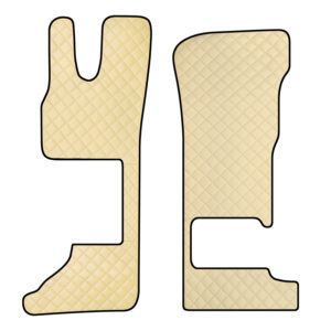 Coppia tappeti in Skeentex - Panna - compatibile per Daf XG (06/21>) sedile pass. pieghevole - Daf XG+ (06/21>) sedile pass. pieghevole