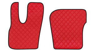 Coppia tappeti in Skeentex - Rosso - compatibile per Daf XF (06/21>)