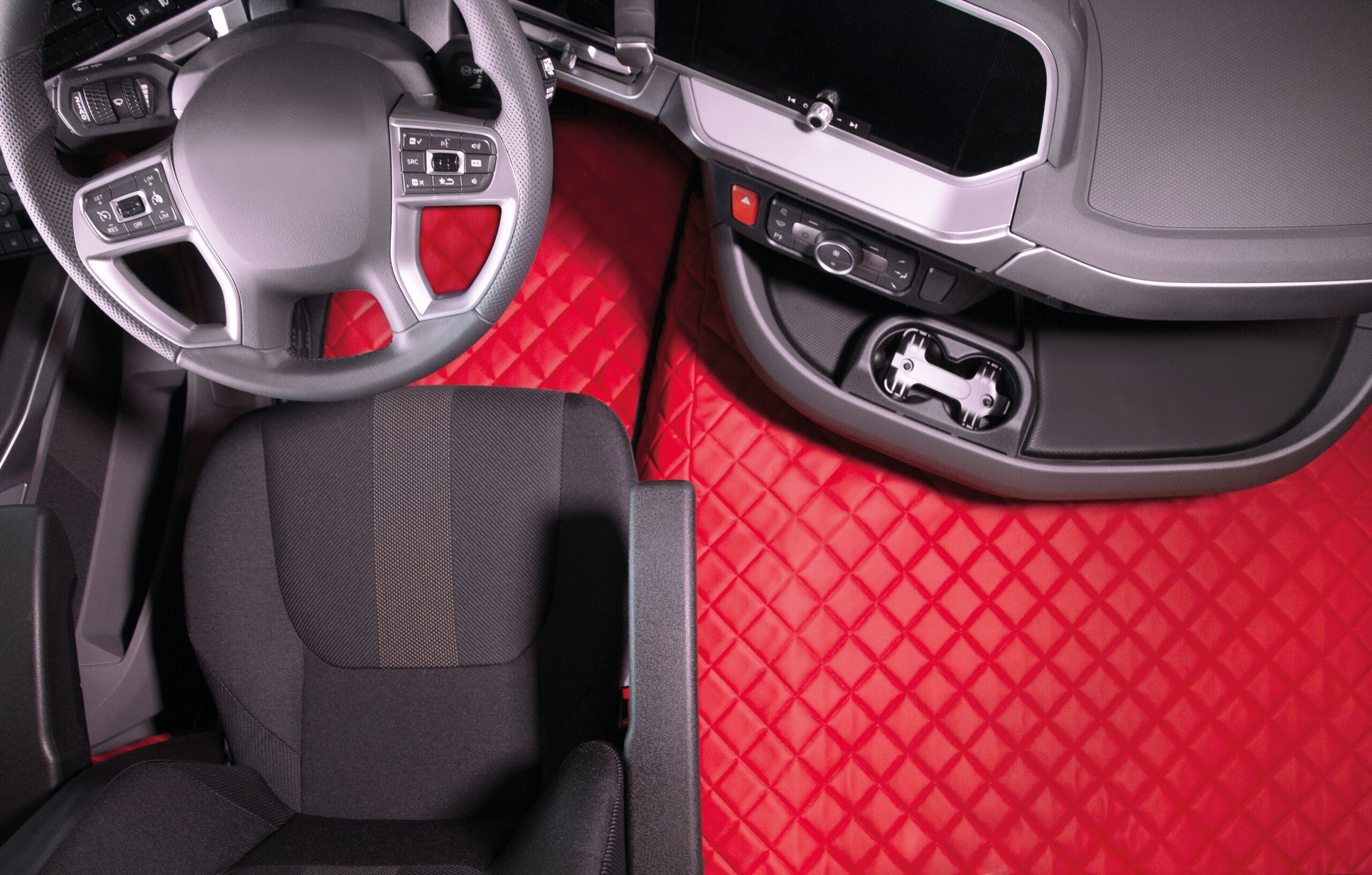 Tappeto centrale in Skeentex - Rosso - compatibile per Daf XF (06/21>) - immagine 2