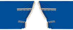 Luxury Smart, set tende in poliestere per camion - Blu/Oro