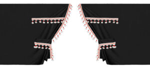 Luxury Smart, set tende in poliestere per camion - Nero/Rosso